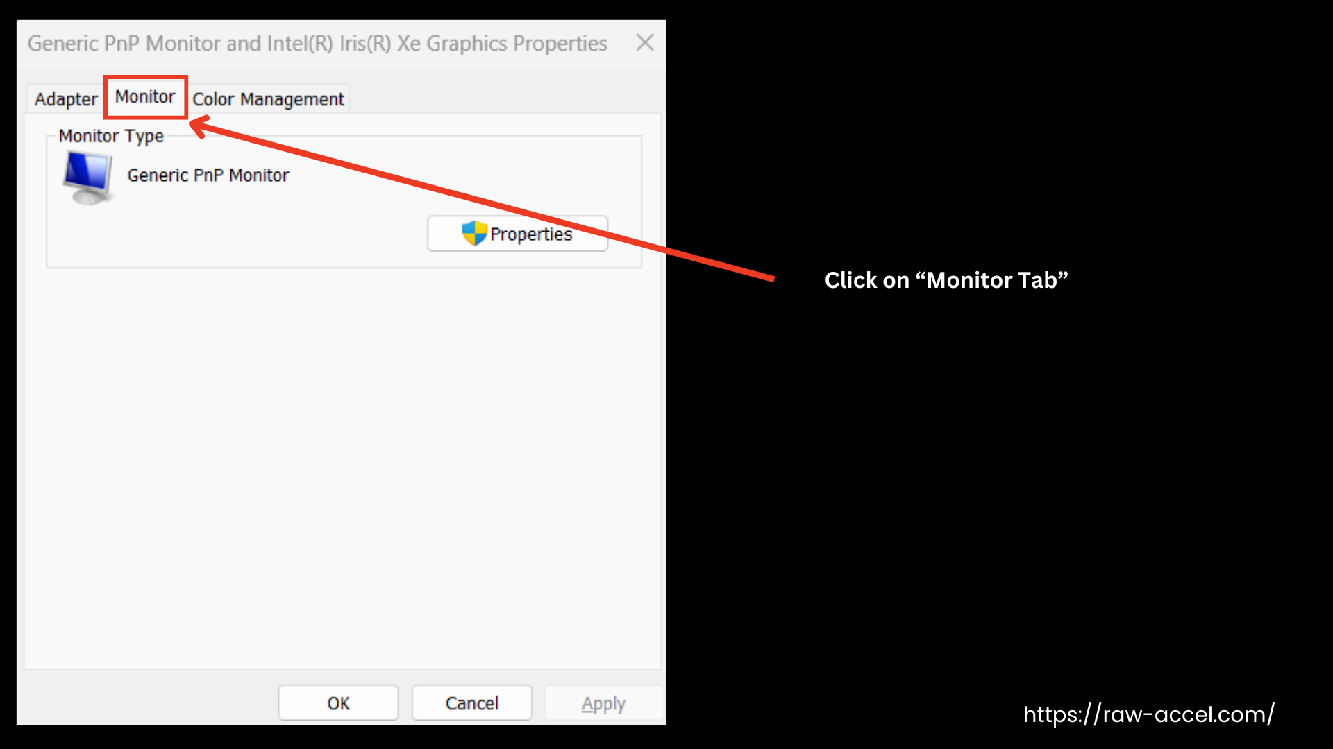 monitor tab