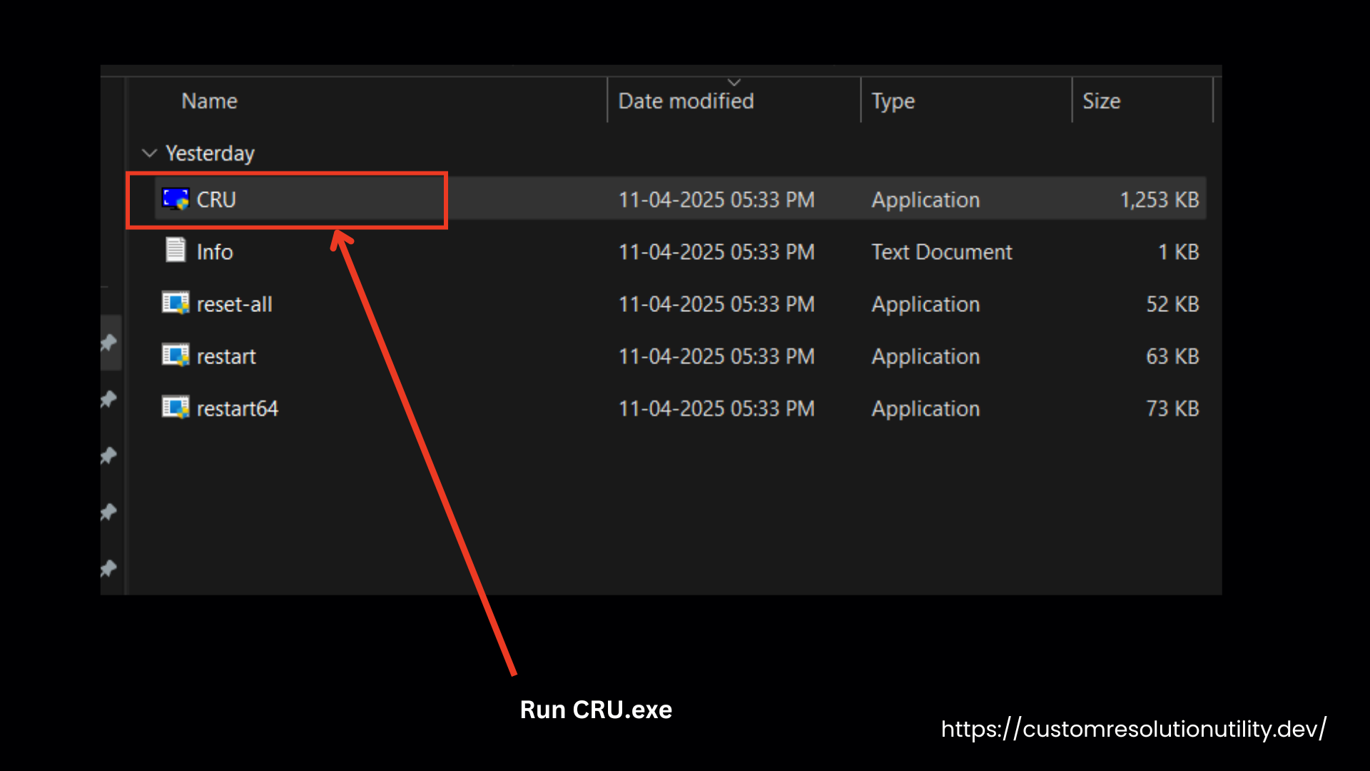 run CRU file
