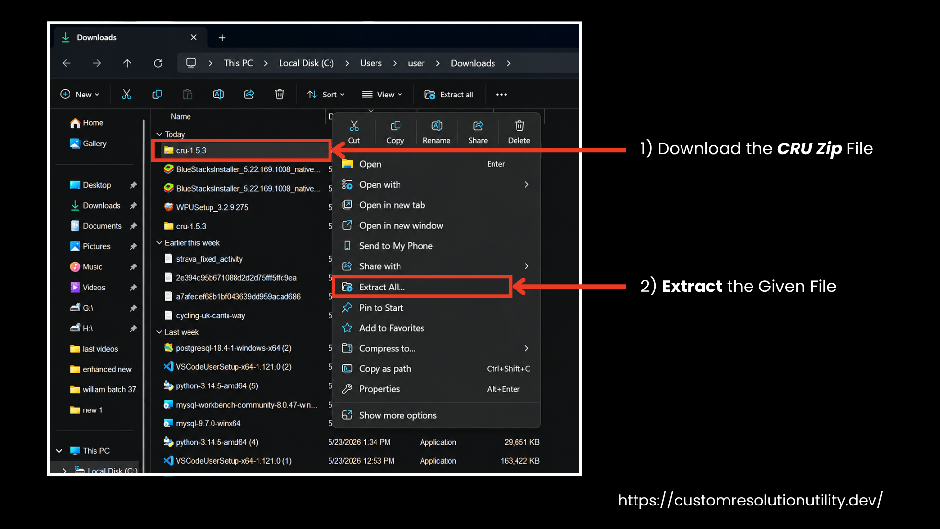 Extract CRU File