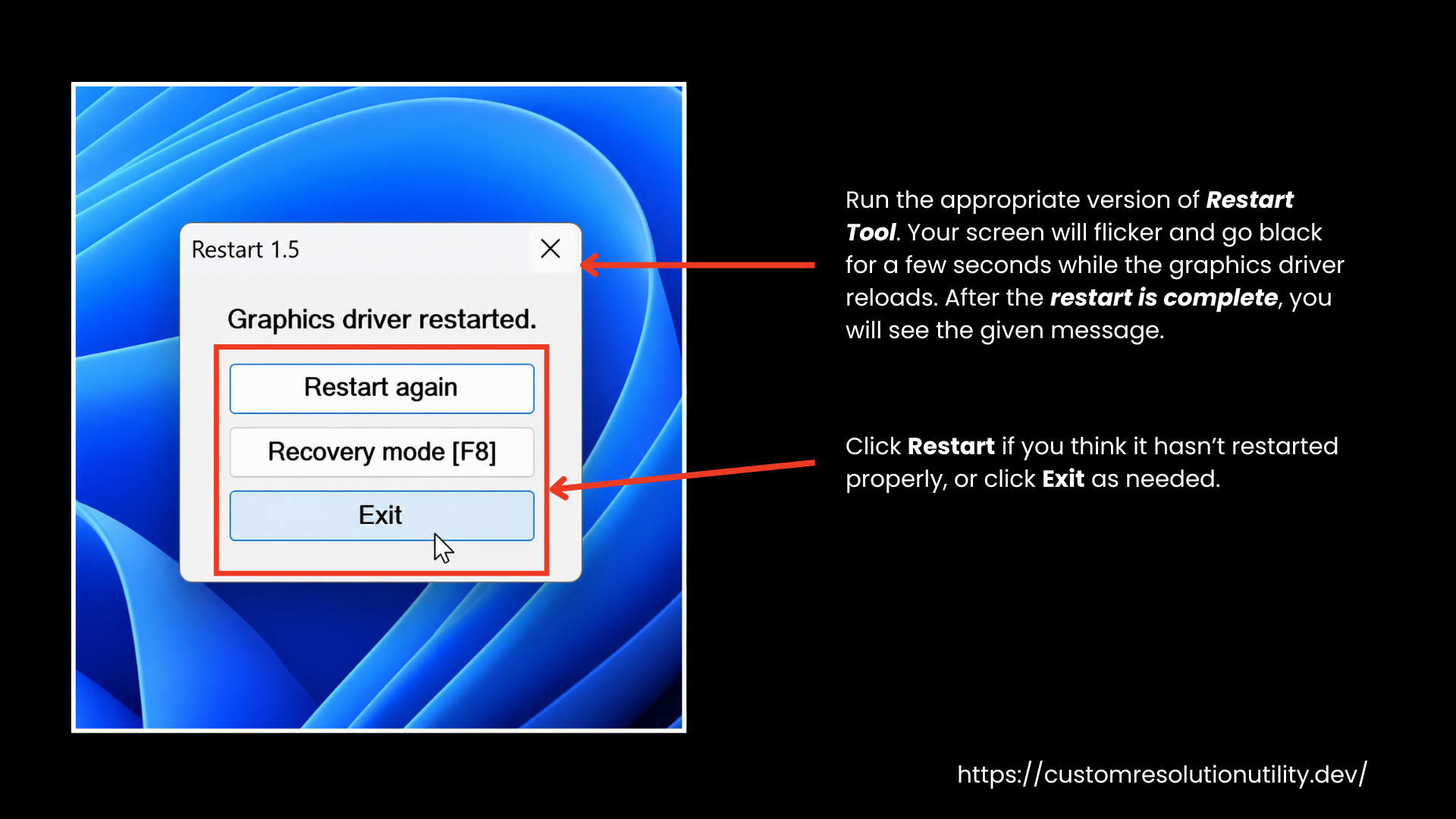 Run the Restart Tool