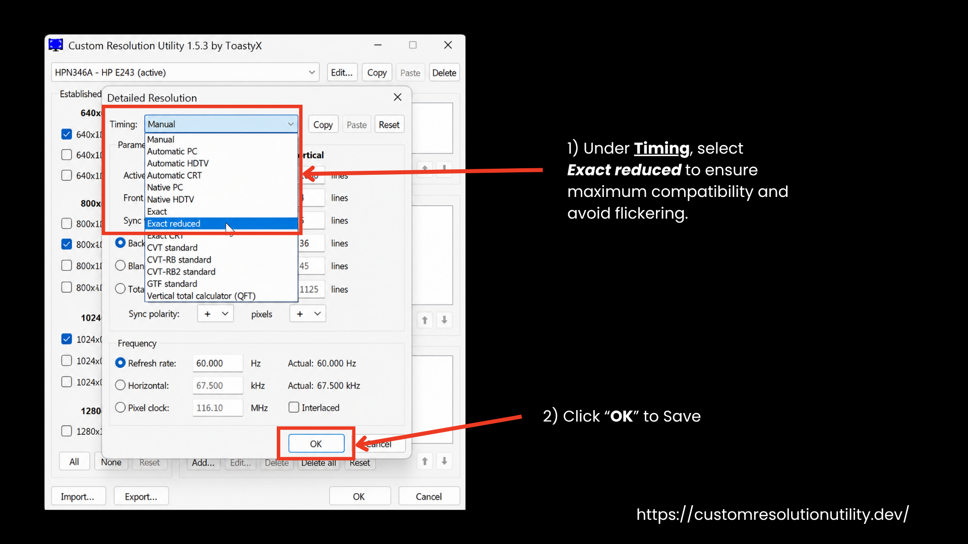 Select Timing as Exact reduced