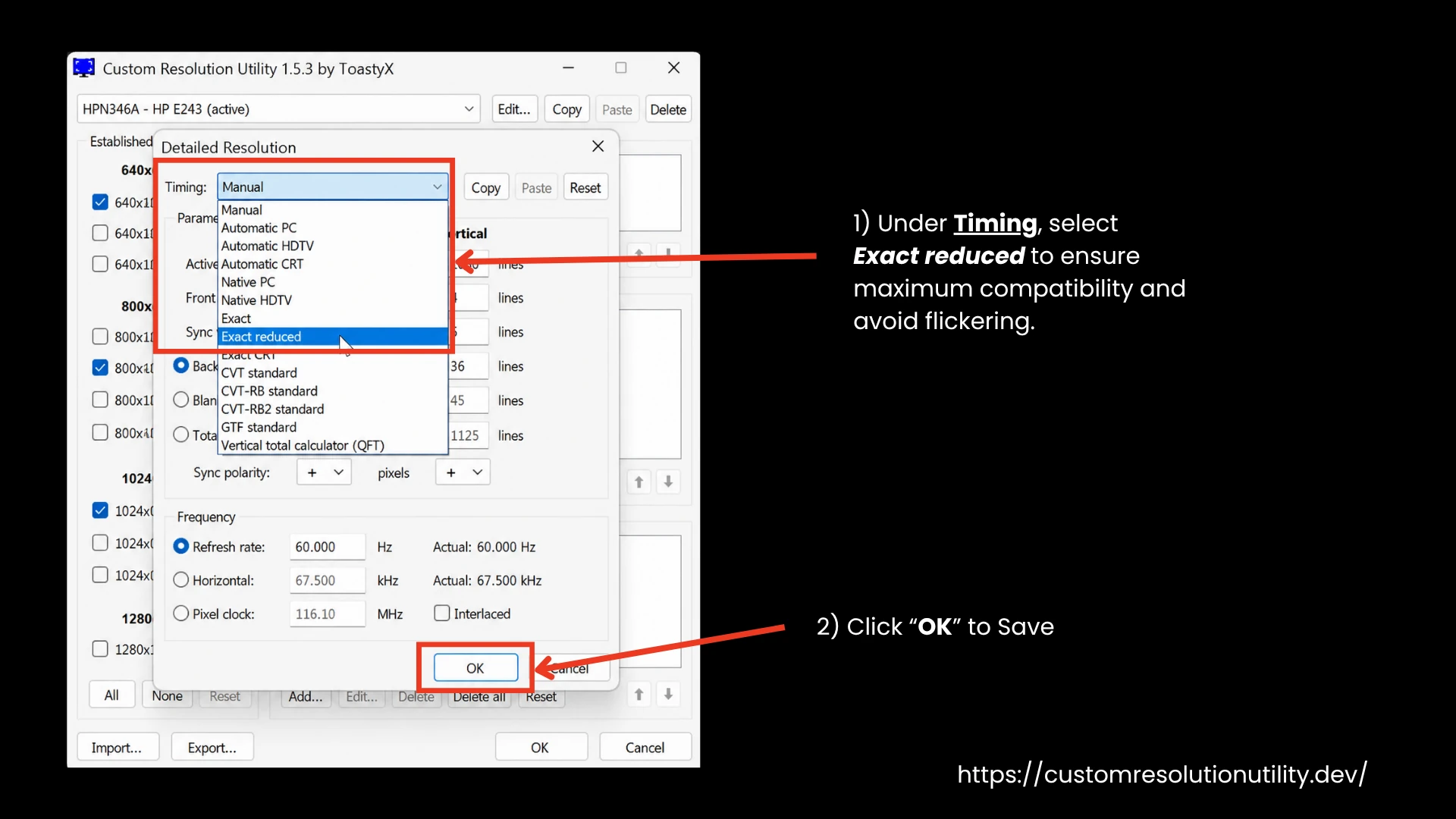 Select Timing as Exact reduced